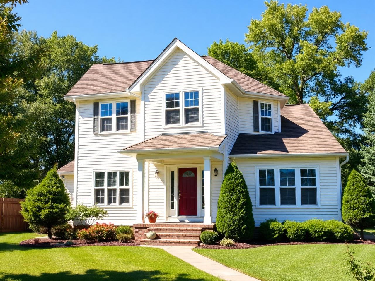 Representative photo of a home with a new roof, siding, and windows — placeholder imagery, not an Artisan Roofing Inc project